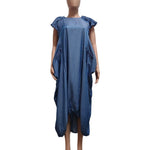 Fashion Faux Denim Large Pocket Loose Dress - EX-STOCK Canada