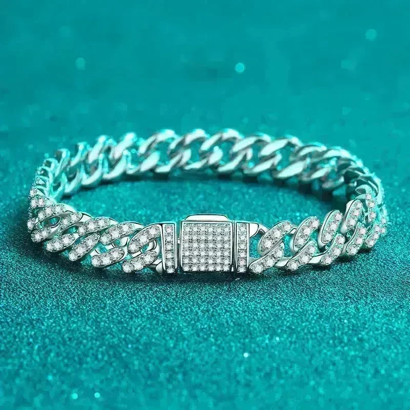 Cuban Link Chain Moissanite Bracelet - EX-STOCK CANADA