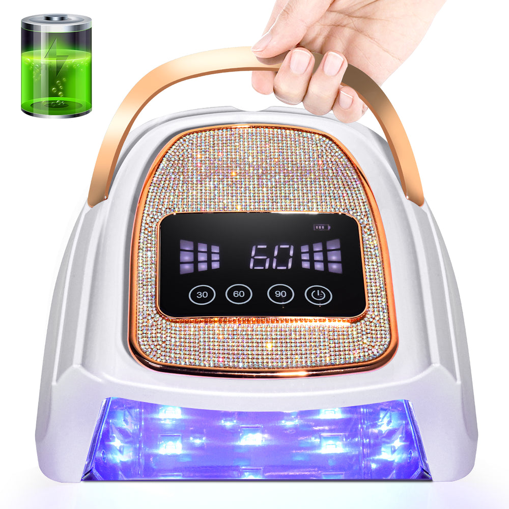 Rechargeable UV LED Nail Lamp, Cordless Nail Lamp For Gel Polish, UV Nail Lamp With 4 Timer Setting And Handle, Professional Nail UV Light For Gel Nails With 30 Beads For Salon And Home EX-STOCK Canada 