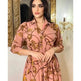 Dubai Long Dress Middle East Autumn Chain Print Swing Dress Turkish Floral Long Sleeve dress - EX-STOCK Canada