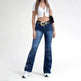 Butt-Lifting Mid-Rise Bootcut Jeans - Intricate Statement Embroidery On Leg & Pockets, Perfect Vaquera Vibe EX-STOCK Canada 