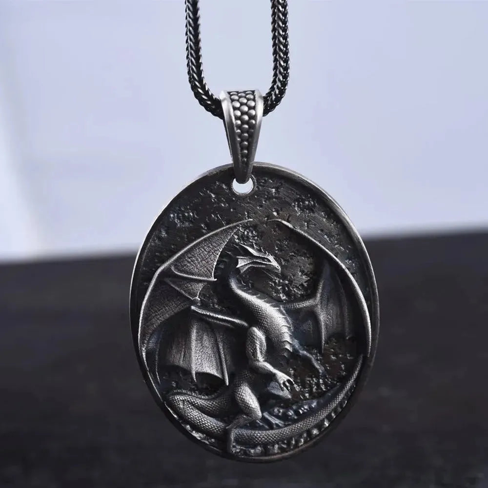Men's Western Dragon Animal Hip Hop Pendant Necklace - EX-STOCK CANADA