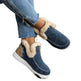 Plus Size Fleece-lined Thicker Raw Edge Warm Flat Bottom Plush Winter boot Shoes for women - EX-STOCK Canada