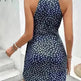 Casual Summer Halter neck Printed Dress With Tied Elegant Ladies High Neck Mini Dress. - EX-STOCK CANADA