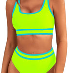 Bikini Tight-fitting Solid Color Swimsuit For Women - EX-STOCK Canada