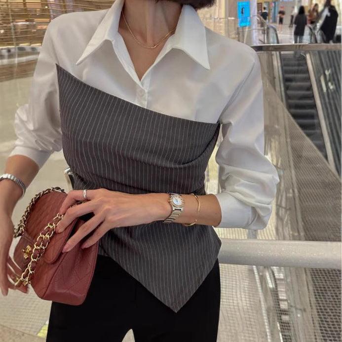 Chemise ajustée de style coréen pour le commute - EX-STOCK Canada