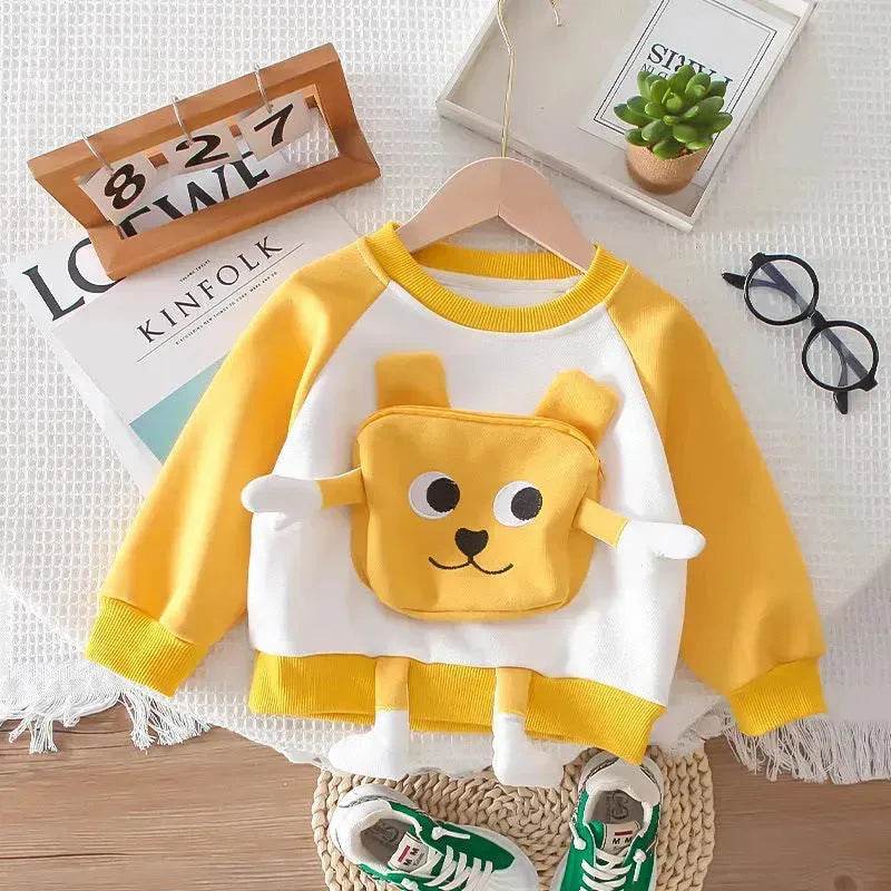 Neutral Cartoon Autumn Clothes Suit Western Style Neutral two piece for kids - EX-STOCK Canada