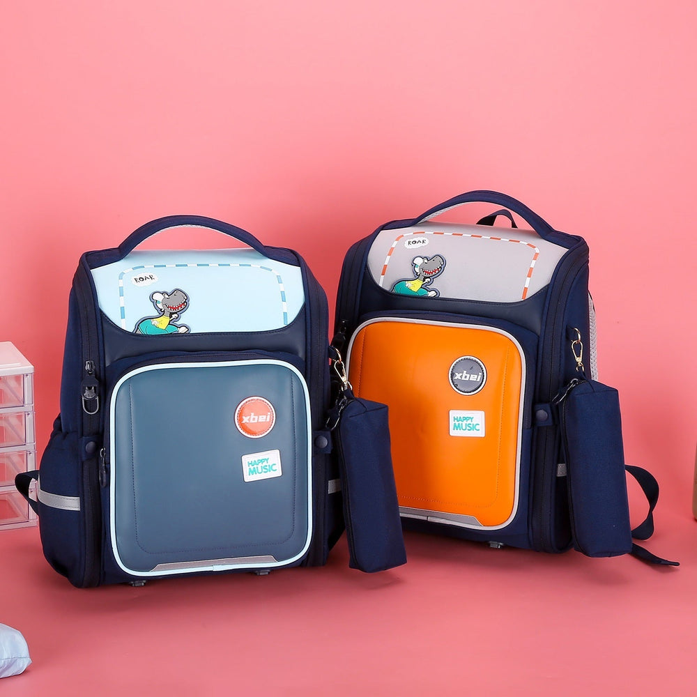 Schoolbag Boys And Girls Burden Reduction Spine Protection Water-proof Large Capacity EX-STOCK
