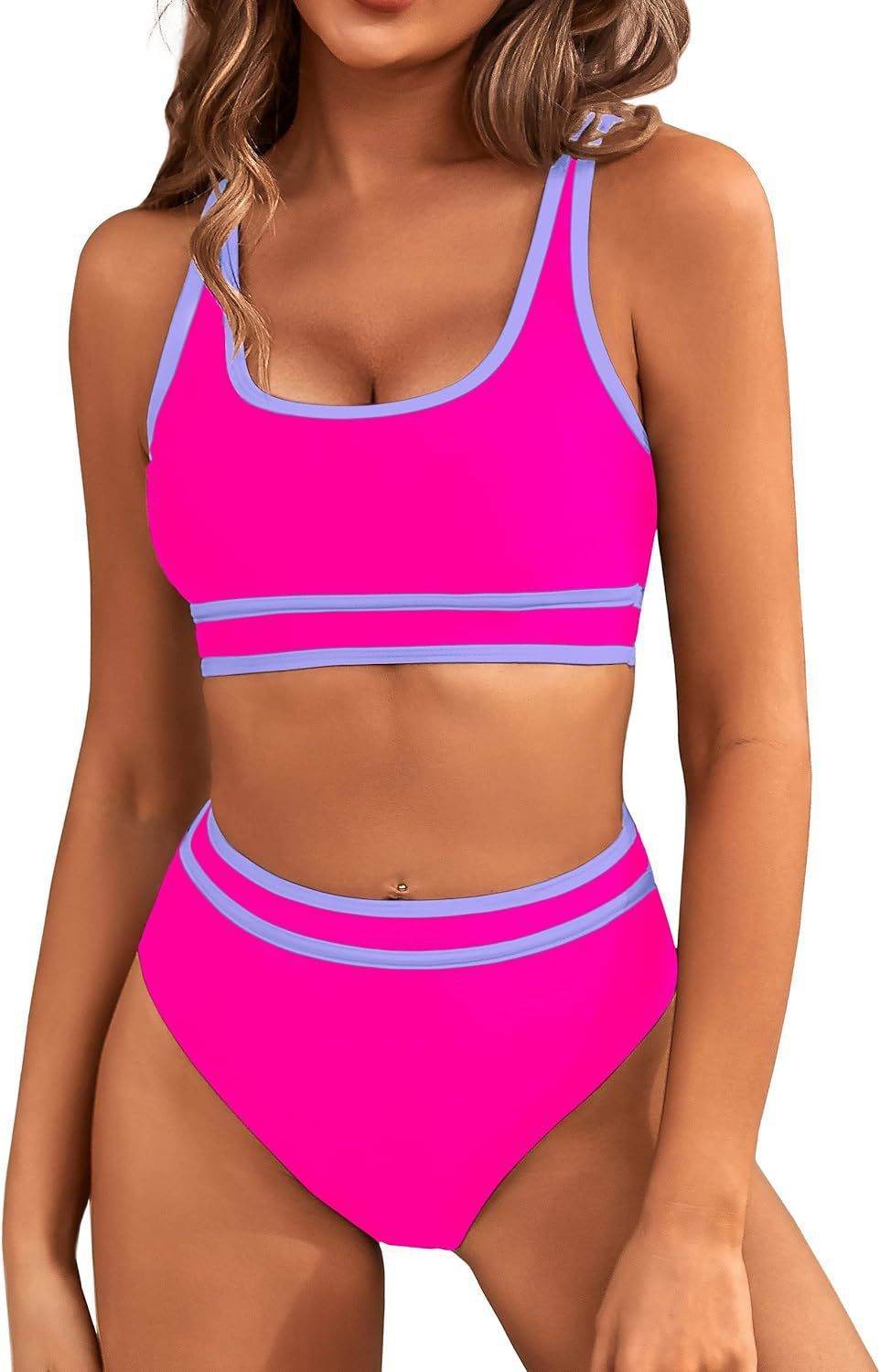 Bikini Tight-fitting Solid Color Swimsuit For Women - EX-STOCK Canada