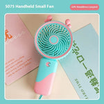 Small Handheld Fan Desktop Cartoon Mini Electric Usb Student Portable Gift - EX-STOCK Canada