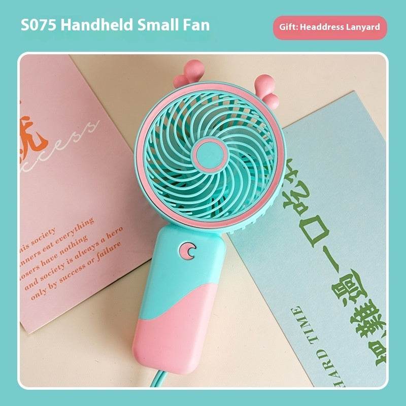 Small Handheld Fan Desktop Cartoon Mini Electric Usb Student Portable Gift - EX-STOCK Canada