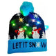 LED Christmas Hat Sweater Knitted Beanie Christmas Light Up Knitted Hat Christmas Gift  Kids Xmas New Year Decorations - EX-STOCK CANADA