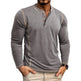 European And American Men's Henley Shirt With Four-button Top EX-STOCK Canada 