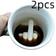 Character Ceramic Middle Finger Cup Coffee Cup With Middle Finger Up - EX-STOCK Canada