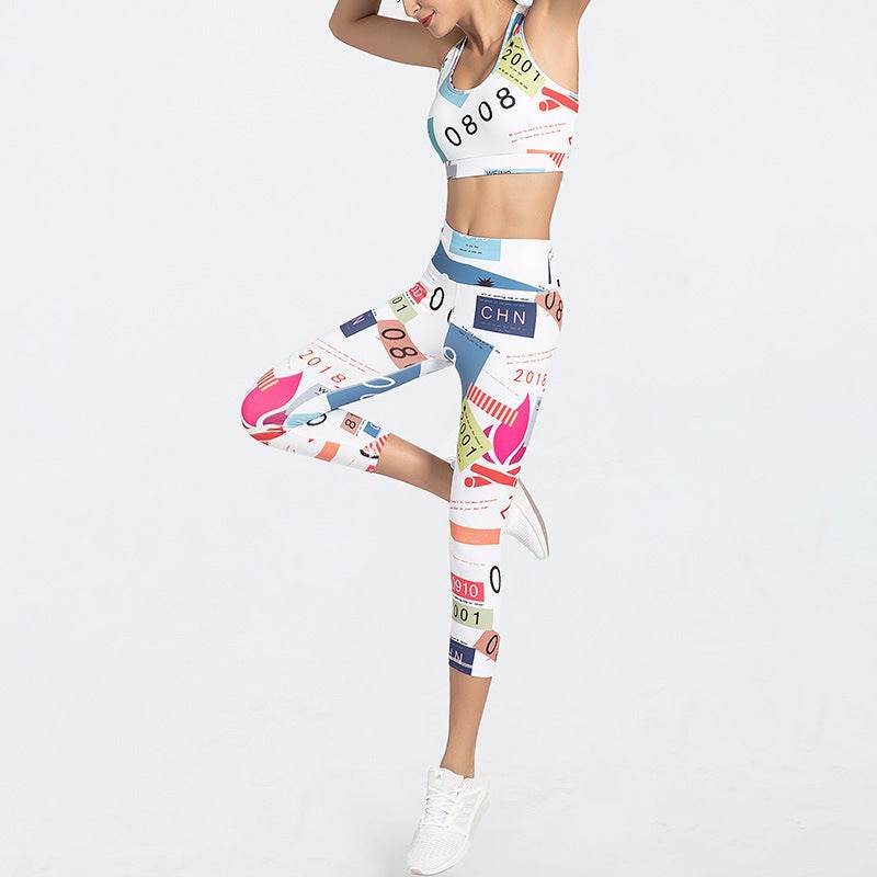 2pcs Women's Printed fitness Gym Workout Outfit set - EX-STOCK Canada