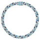 Blue Stitching Hardened Cuban Link Chain Necklace - EX-STOCK CANADA