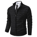 2025 Fall Winter Men Fleece-lined Thick Stand Collar Sweater Cardigan for men - EX-STOCK Canada