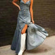 Ins Women's Summer Vintage Denim Large Swing Dress Denim Dress outfit - EX-STOCK CANADA