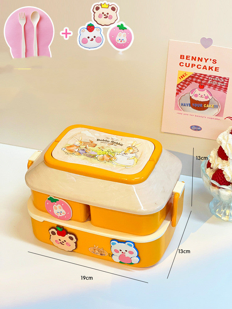 Student's Cute Multi-tiered Lunch Box Japanese Bento EX-STOCK