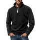Men's Polar Fleece Top Pure Color Simple Casual Stand Collar Pullover Sweater EX-STOCK Canada 