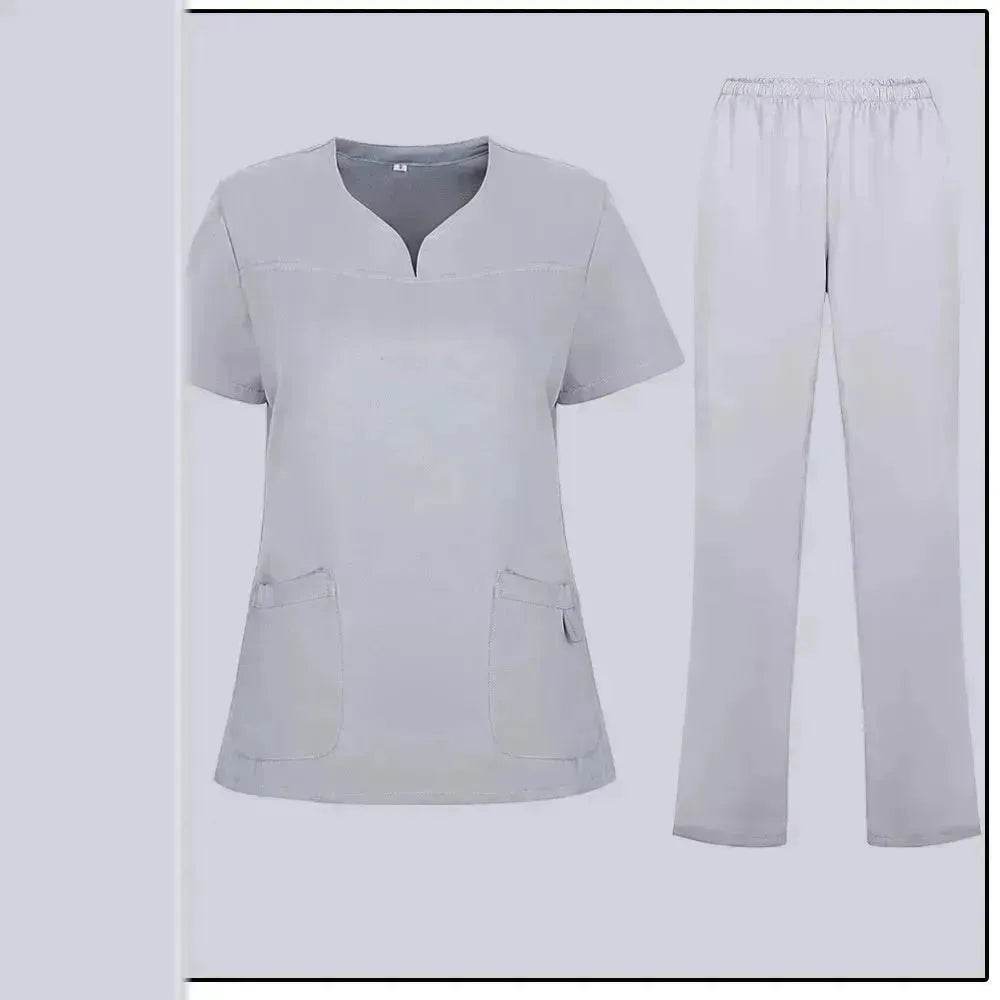 Women Nurse Uniform Female - Hospital Nurse Costume - V Neck Top Pants Set - EX-STOCK Canada