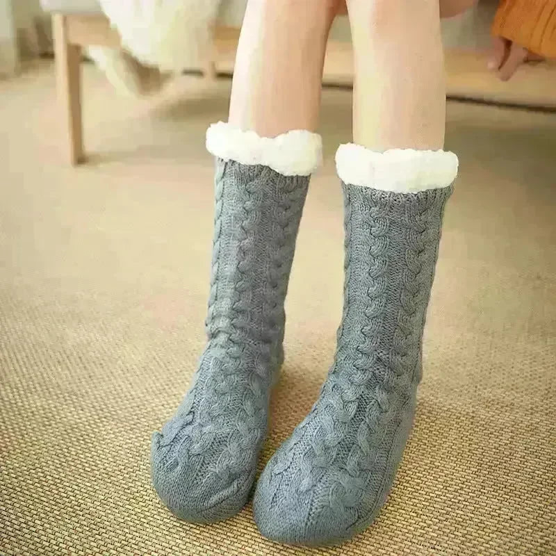 Winter Warm Knitted Plush Floor Socks Home Indoor Non-slip Carpet Socks For Men And Women - EX-STOCK CANADA