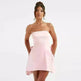 Women's Mini Tube Dress With Big Bow Summer Fashion Tube Top Short Skater Dress. - EX-STOCK CANADA