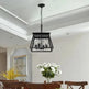 4 Lights Farmhouse Chandelier For Dining Room Black - EX-STOCK CANADA