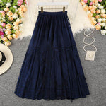 Spring Summer Women's Lace Flowy Midi Skirt - EX-STOCK Canada