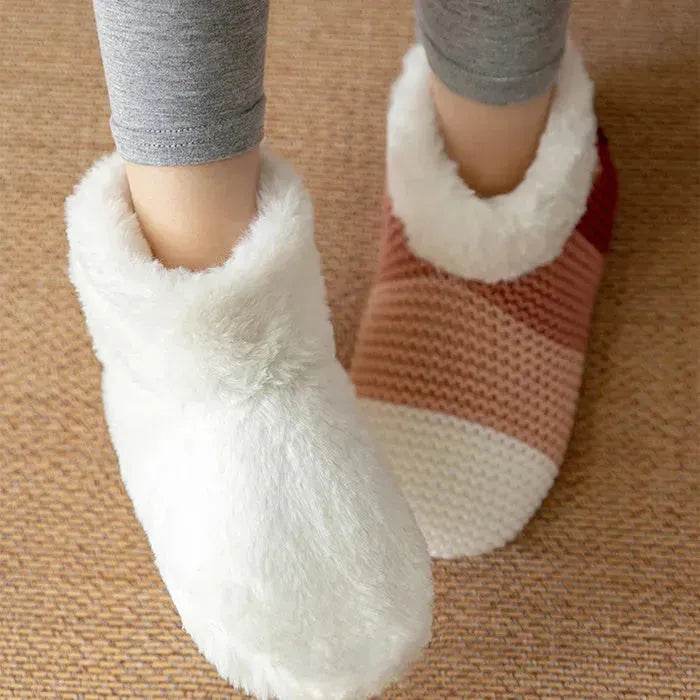 Women's Color-matching Knitted Plush Floor Socks Home Indoor Warm Non-slip Carpet Socks Winter Fashion - EX-STOCK Canada