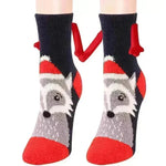 Soft Carton Christmas-themed Fleece Winter Home socks for Women - EX-STOCK CANADA