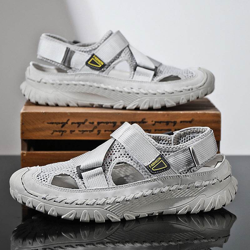 Summer Men's Hollow Mesh Surface Breathable Trendy Casual Shoes All-matching Sandals  EX-STOCK CANADA