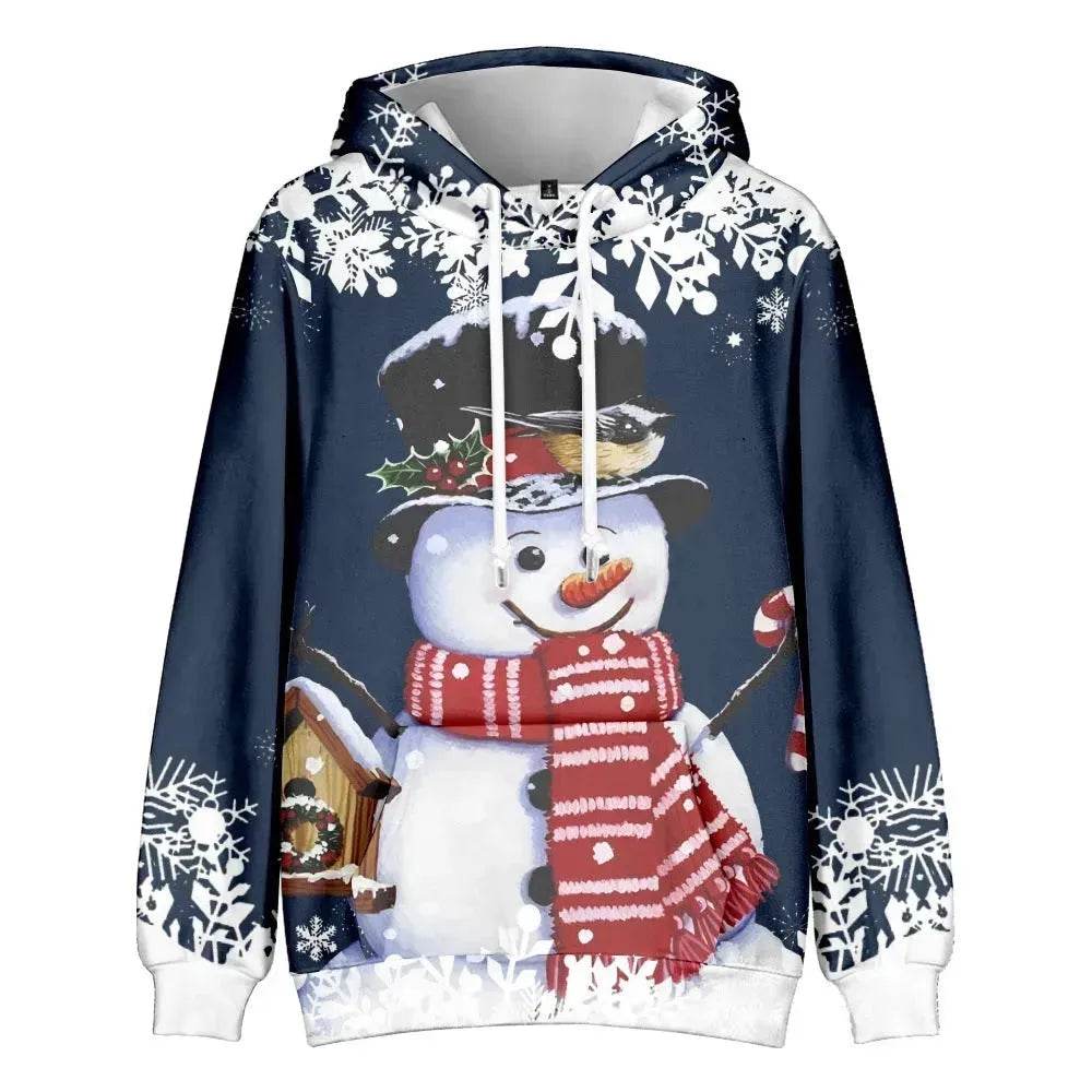 Christmas Snowman Personalized Printed Hoodie Sweatshirts - EX-STOCK Canada