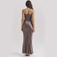 Women’s Strapless Maxi Dress – Backless Slim-Fit Evening Gown