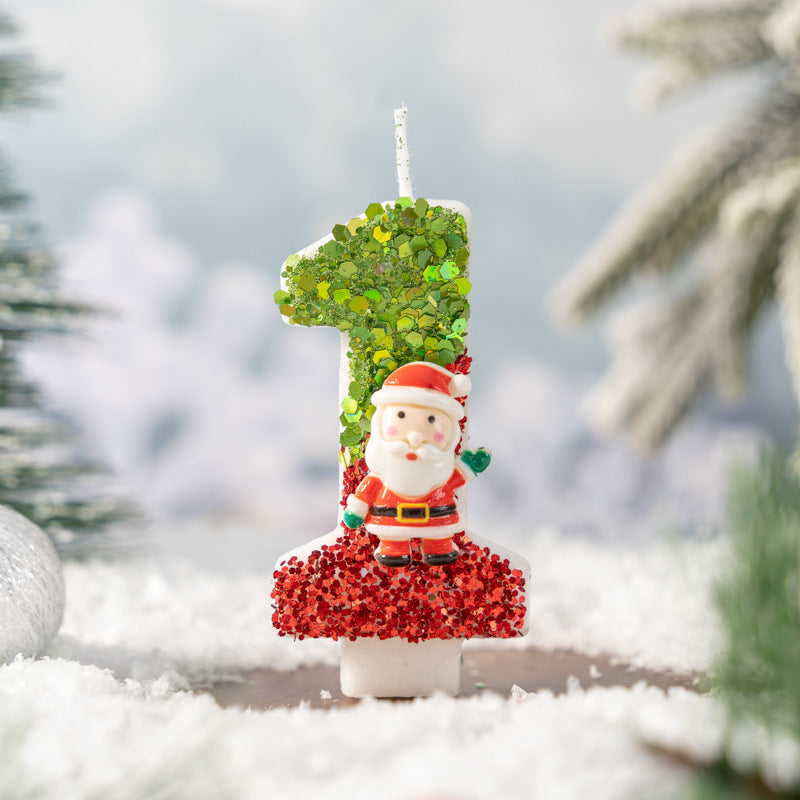 Santa Claus Digital Candle 0-9 Handmade Diy Decoration EX-STOCK Canada 