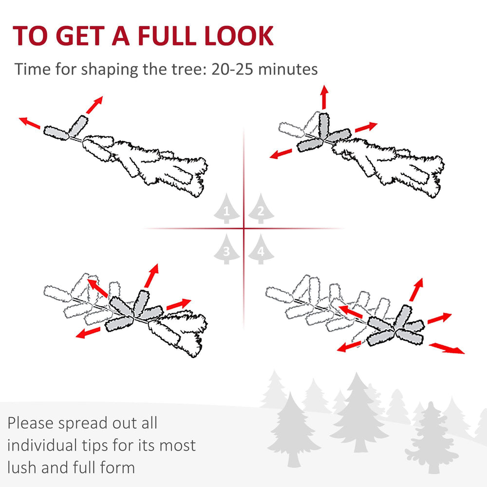 6ft Pencil Artificial Christmas Tree With Pine Realistic Branches, Auto Open, Pink And White EX-STOCK Canada 