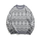 New Trendy Casual Jacquard Knitted Loose Pullover Sweater unisex - EX-STOCK Canada
