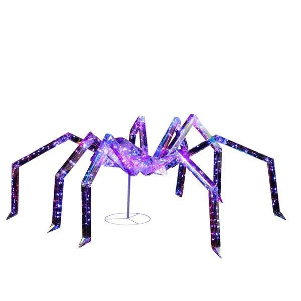 3FT Halloween Decorations Light Up Spider, Outdoor Halloween Decor Lighted Iridescent Spider - EX-STOCK Canada