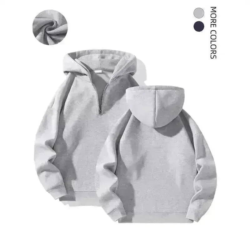 Pullover per la felpa con cappuccio da uomo con cerniera maschile inverno autunno maschile