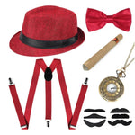 Party Men's Top Hat Pipe Pocket Watch Strap Tie Fake Cigar Set - EX-STOCK Canada