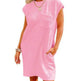 Summer Round-neck Short-sleeve Dress With Pockets Fashion Casual Loose Sports Dresses For Women Clothing - EX-STOCK Canada