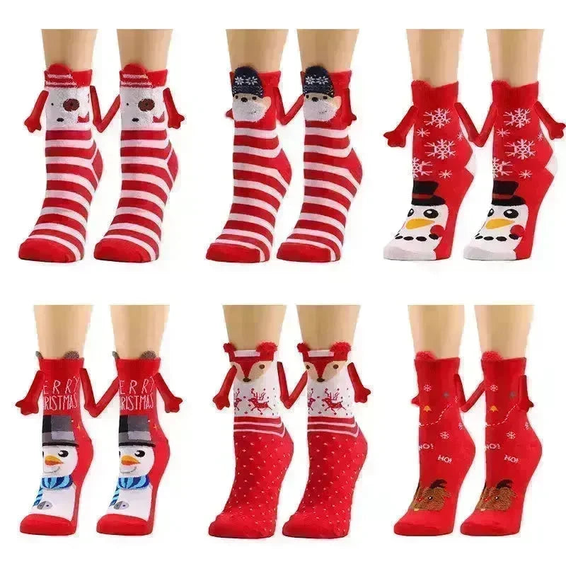 Hand Holding Couple Magnetic Handle Christmas Stockings - EX-STOCK CANADA