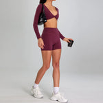 European And American High-intensity Sports Suit Outdoor Running Nude Feel Workout Clothes Slimming High Waist - EX-STOCK CANADA