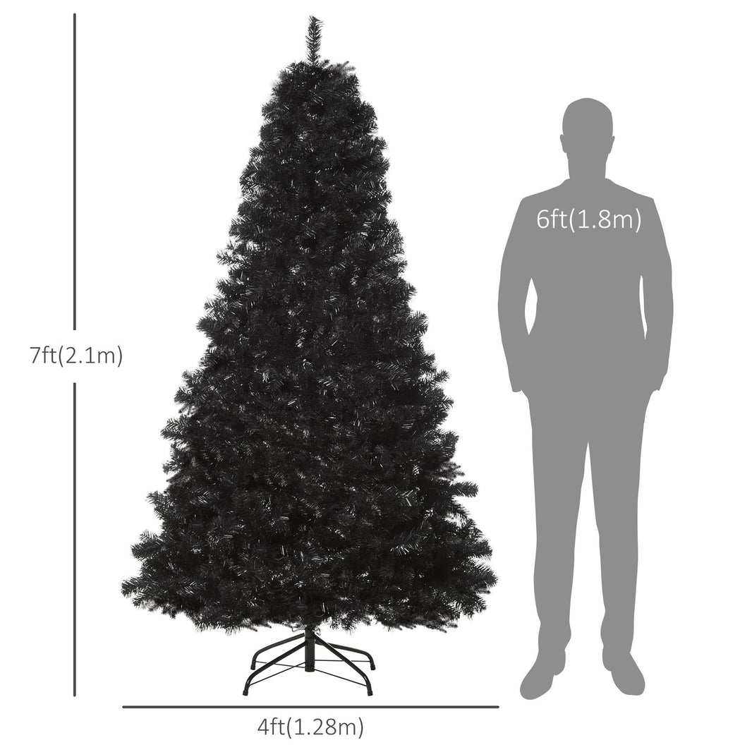 7ft Artificial Christmas Tree Holiday Home Indoor Decoration With Automatic Open, Black EX-STOCK Canada 