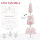 6ft Flocked Christmas Tree, Pencil Christmas Tree With Realistic Branch Tips, Folding Metal Stand EX-STOCK Canada 