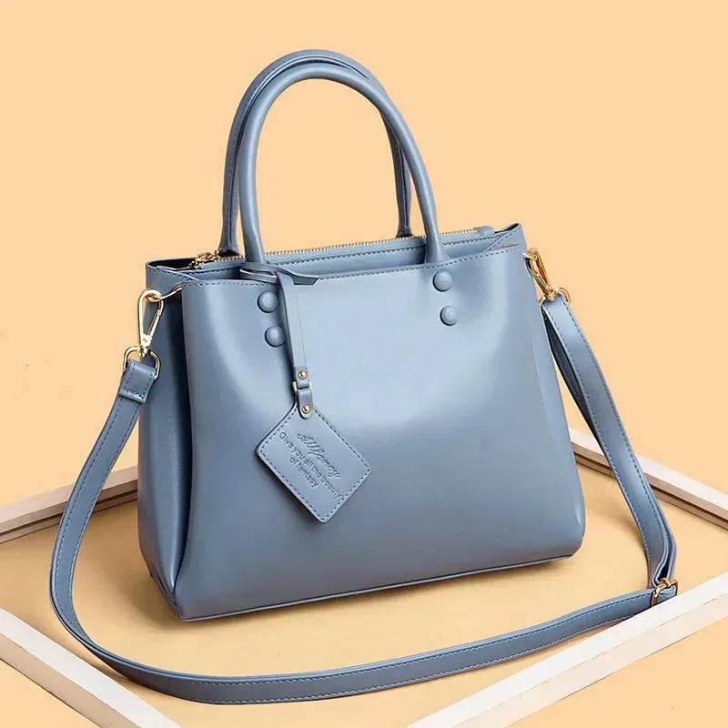 Simple Fashion Large Capacity Work Leather Handbag - EX-STOCK Canada