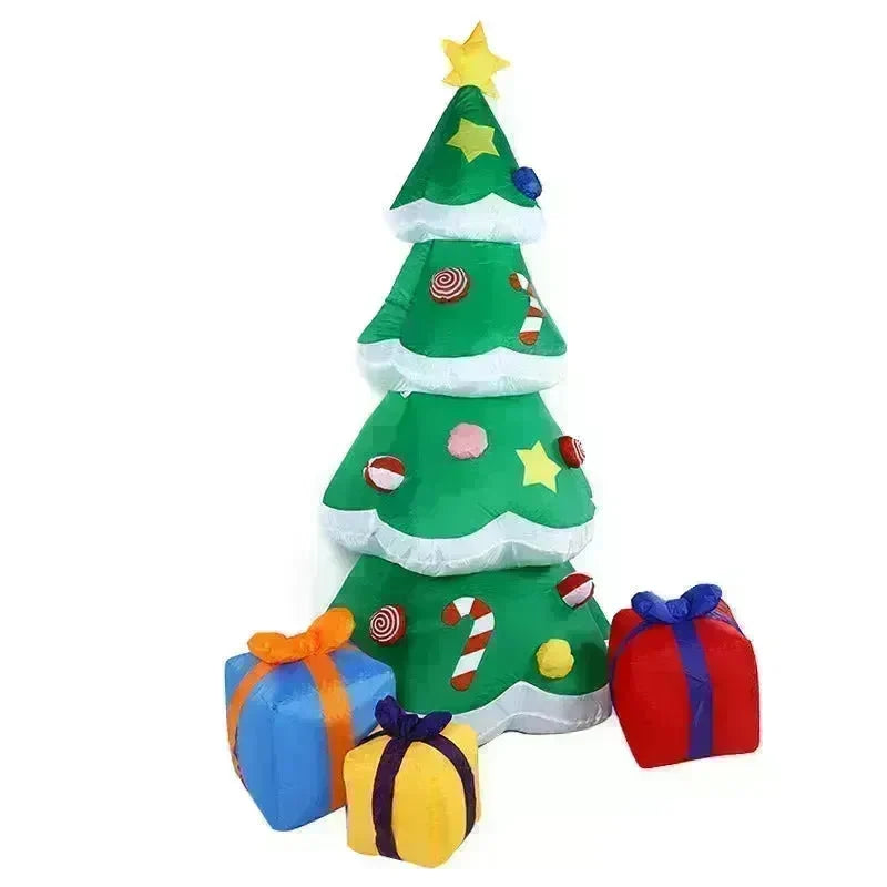 Christmas LED Lights Glowing Santa Tree Snowman Inflatable Doll Outdoor Yard Garden Decor - EX-STOCK CANADA