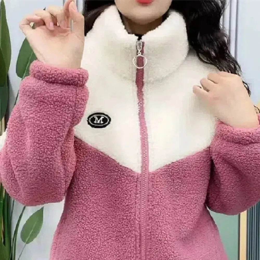 Fashionable Women's Woolen Jacket Zip up Thickened Winter coat - EX-STOCK Canada