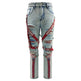 Mens Slim-fit Zip-up Skinny Jeans With Rips 