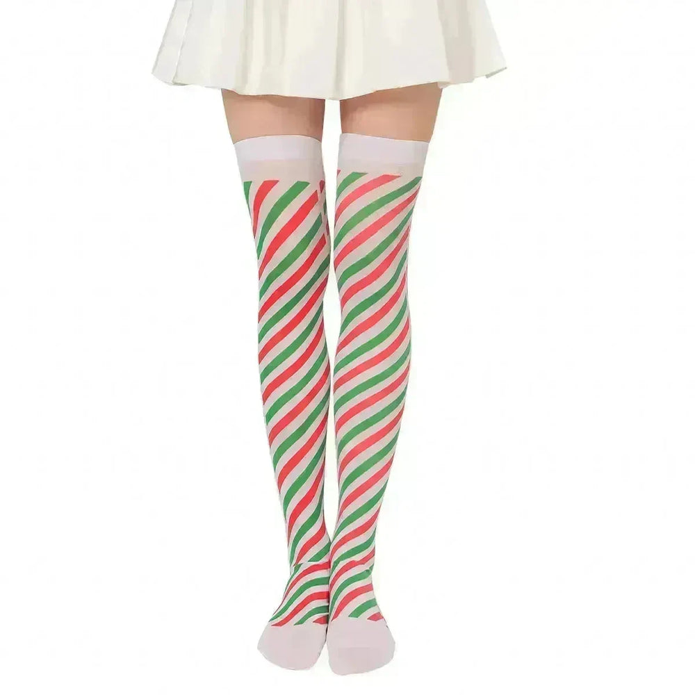 Christmas Plush Doll Knee Socks Bow Stockings - EX-STOCK CANADA